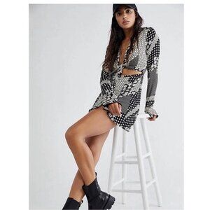 Free People Miki Geometric Cutout Mini Dress Size XS
